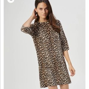 Medium silk Equipment shift dress leopard print